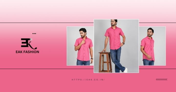 EK Fashion: Elevate Your Look with a Stylish Pink Half&nbsp;Shirt